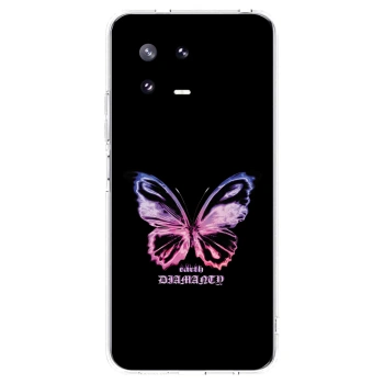 Picasee silikonska prozirna maskica za Xiaomi 13 Pro - Diamanty Purple