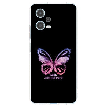 Picasee silikonska prozirna maskica za Xiaomi Redmi Note 12 5G - Diamanty Purple