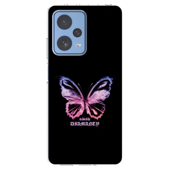 Picasee silikonska prozirna maskica za Xiaomi Redmi Note 12 Pro 5G - Diamanty Purple