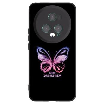 Picasee crna silikonska maskica za Honor Magic5 Pro - Diamanty Purple
