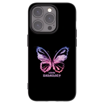Picasee crna silikonska maskica za Apple iPhone 15 Pro - Diamanty Purple
