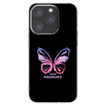 Picasee silikonska prozirna maskica za Apple iPhone 15 Pro - Diamanty Purple