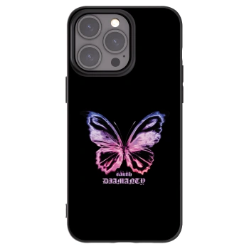 Picasee crna silikonska maskica za Apple iPhone 15 Pro Max - Diamanty Purple