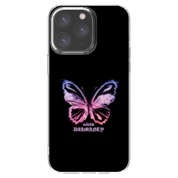 Picasee silikonska prozirna maskica za Apple iPhone 15 Pro Max - Diamanty Purple