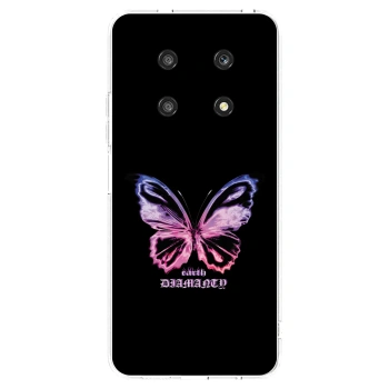 Picasee silikonska prozirna maskica za Honor Magic4 Lite 5G - Diamanty Purple