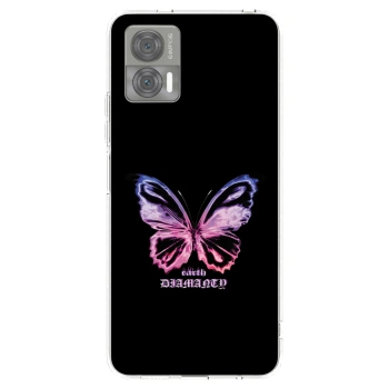 Picasee silikonska prozirna maskica za Motorola Edge 30 Neo - Diamanty Purple