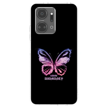 Picasee silikonska prozirna maskica za Honor X7a - Diamanty Purple