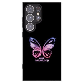 Picasee crna silikonska maskica za Samsung Galaxy S24 Ultra S928B 5G - Diamanty Purple