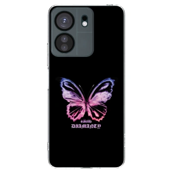Picasee silikonska prozirna maskica za Xiaomi Redmi 13C 4G - Diamanty Purple
