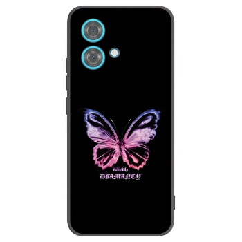 Picasee crna silikonska maskica za Motorola Edge 40 Neo - Diamanty Purple