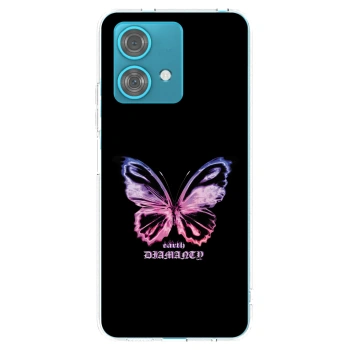 Picasee silikonska prozirna maskica za Motorola Edge 40 Neo - Diamanty Purple