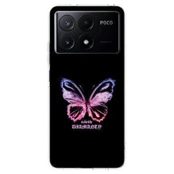 Picasee silikonska prozirna maskica za Xiaomi Poco X6 Pro - Diamanty Purple