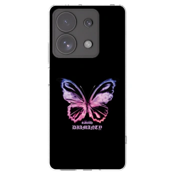 Picasee silikonska prozirna maskica za Xiaomi Redmi Note 13 Pro 4G - Diamanty Purple