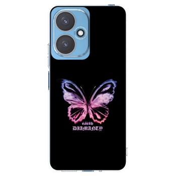 Picasee silikonska prozirna maskica za Xiaomi Redmi 13C 5G - Diamanty Purple