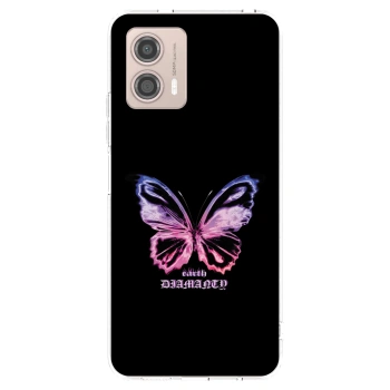 Picasee silikonska prozirna maskica za Motorola Moto G53 5G - Diamanty Purple