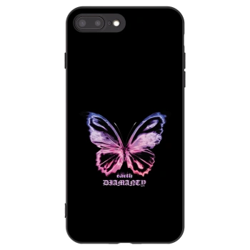 Picasee crna silikonska maskica za Apple iPhone 8 Plus - Diamanty Purple