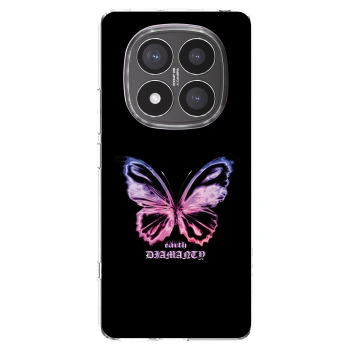 Picasee silikonska prozirna maskica za Xiaomi Redmi Note 14 Pro+ 5G - Diamanty Purple