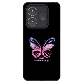 Picasee crna silikonska maskica za Xiaomi Redmi Note 14 5G - Diamanty Purple
