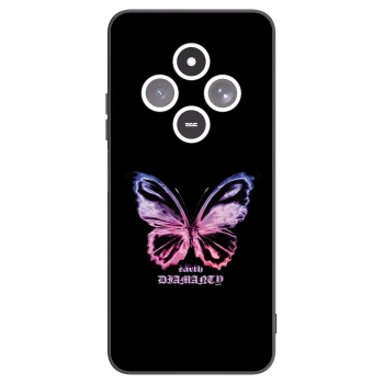 Picasee crna silikonska maskica za Xiaomi Redmi 14C - Diamanty Purple