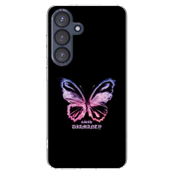 Picasee silikonska prozirna maskica za Samsung Galaxy S25 5G - Diamanty Purple
