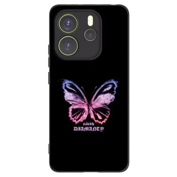 Picasee crna silikonska maskica za Xiaomi Redmi Note 14 4G - Diamanty Purple
