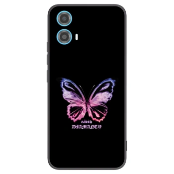 Picasee crna silikonska maskica za Motorola Moto G34 5G - Diamanty Purple