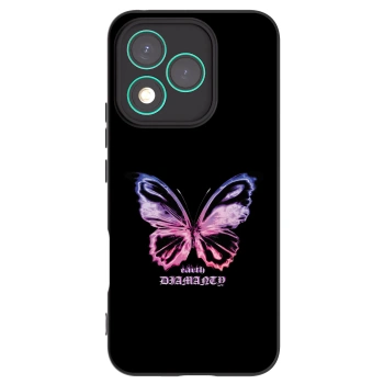 Picasee crna silikonska maskica za Honor 400 Lite 5G - Diamanty Purple
