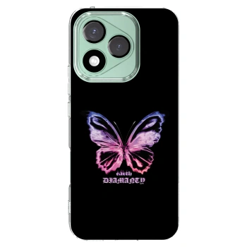 Picasee silikonska prozirna maskica za Honor 400 Lite 5G - Diamanty Purple