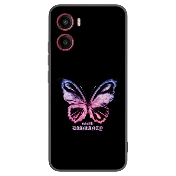 Picasee crna silikonska maskica za Motorola Moto G05 - Diamanty Purple