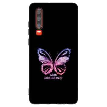 Picasee crna silikonska maskica za Huawei P30 - Diamanty Purple