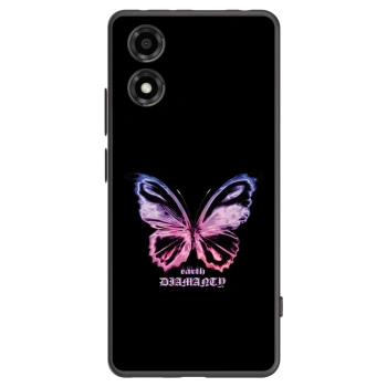 Picasee crna silikonska maskica za Motorola Moto E14 - Diamanty Purple