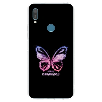 Picasee silikonska prozirna maskica za Huawei Y6 2019 - Diamanty Purple