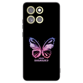 Picasee crna silikonska maskica za Motorola Moto G86 5G - Diamanty Purple