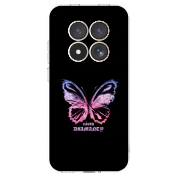 Picasee silikonska prozirna maskica za Xiaomi Redmi Note 15 Pro 4G - Diamanty Purple