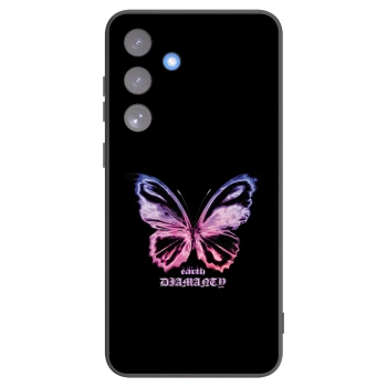 Picasee crna silikonska maskica za Samsung Galaxy S25 FE 5G - Diamanty Purple
