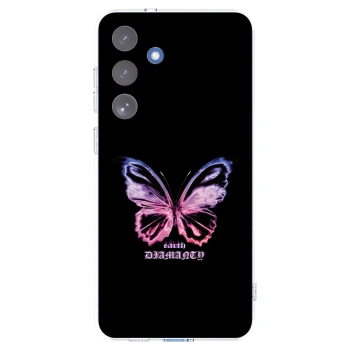 Picasee silikonska prozirna maskica za Samsung Galaxy S25 FE 5G - Diamanty Purple