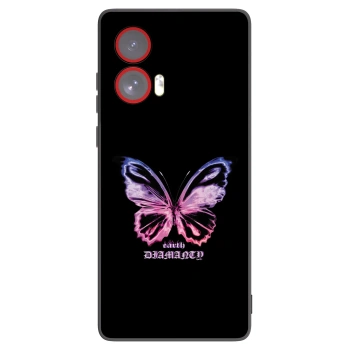 Picasee crna silikonska maskica za Motorola Edge 50 Fusion - Diamanty Purple