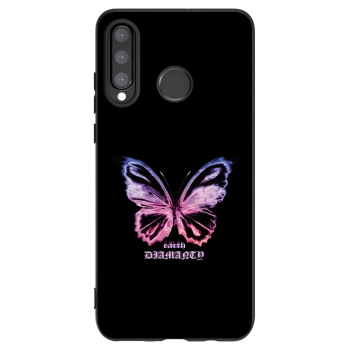 Picasee crna silikonska maskica za Huawei P30 Lite - Diamanty Purple