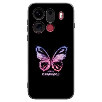 Picasee crna silikonska maskica za OPPO Find X9 Pro - Diamanty Purple