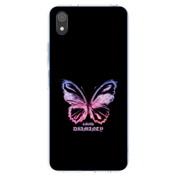 Picasee silikonska prozirna maskica za Xiaomi Redmi 7A - Diamanty Purple