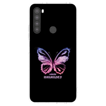 Picasee silikonska prozirna maskica za Xiaomi Redmi Note 8 - Diamanty Purple