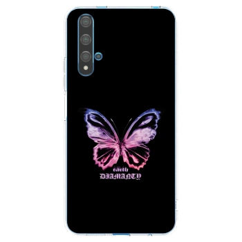 Picasee silikonska prozirna maskica za Huawei Nova 5T - Diamanty Purple