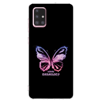 Picasee silikonska prozirna maskica za Samsung Galaxy A71 A715F - Diamanty Purple