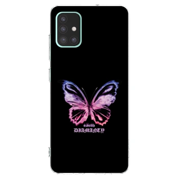 Picasee silikonska prozirna maskica za Samsung Galaxy A51 A515F - Diamanty Purple