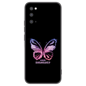 Picasee crna silikonska maskica za Samsung Galaxy S20 G980F - Diamanty Purple