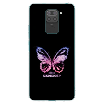 Picasee crna silikonska maskica za Xiaomi Redmi Note 9 - Diamanty Purple