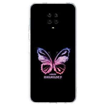 Picasee silikonska prozirna maskica za Xiaomi Redmi Note 9S - Diamanty Purple