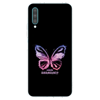 Picasee silikonska prozirna maskica za Samsung Galaxy A30s A307F - Diamanty Purple