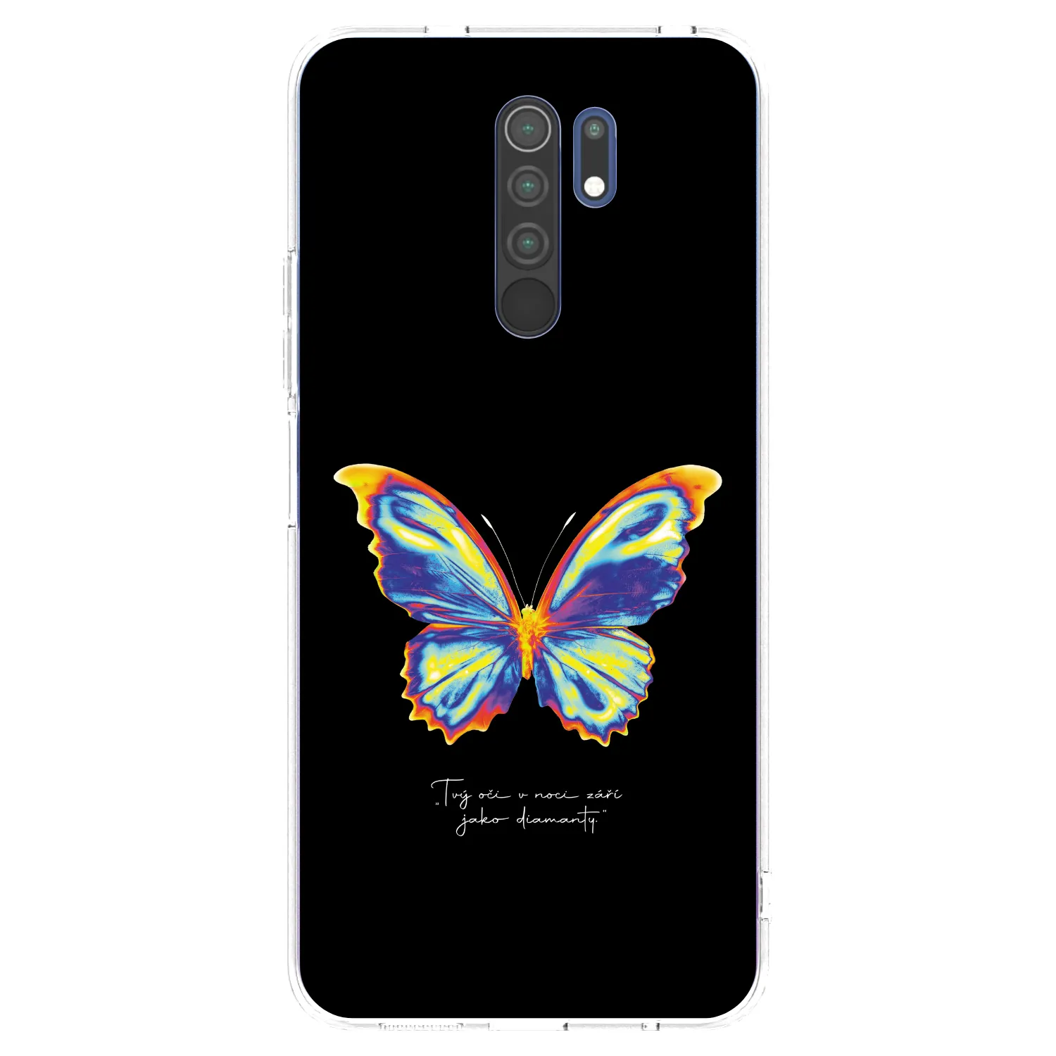 Picasee silikonska prozirna maskica za Xiaomi Redmi 9 - Diamanty Black