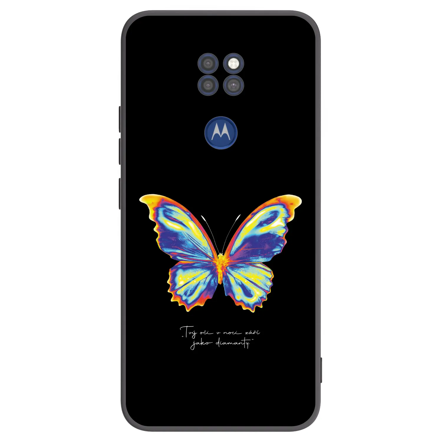Picasee crna silikonska maskica za Motorola Moto G9 Play - Diamanty Black